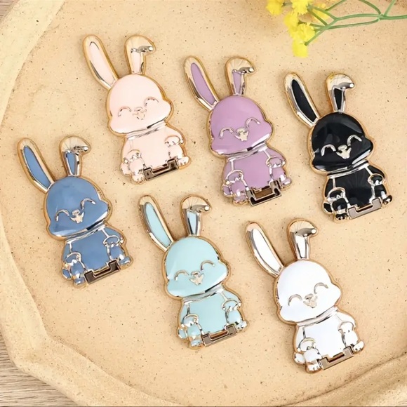 Accessories - 1pc Rabbit Mobile Phone Holder Hardware Tie-bar Cartoon Mobile Phone Holder